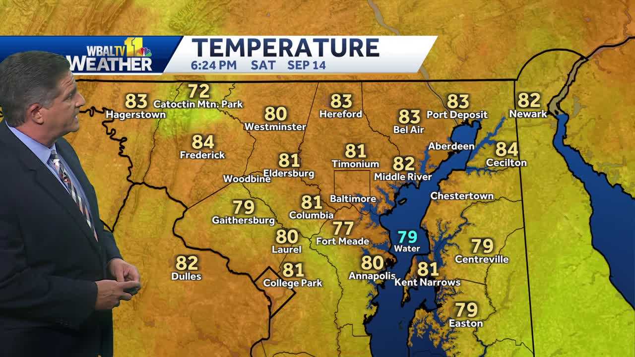 [WBALTV] Mostly clear Saturday night before a warm Sunday The